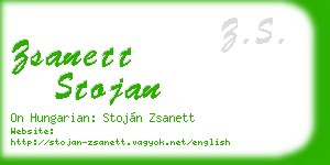 zsanett stojan business card